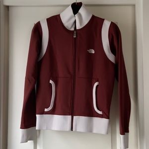 North Face fleece lined track jacket - M